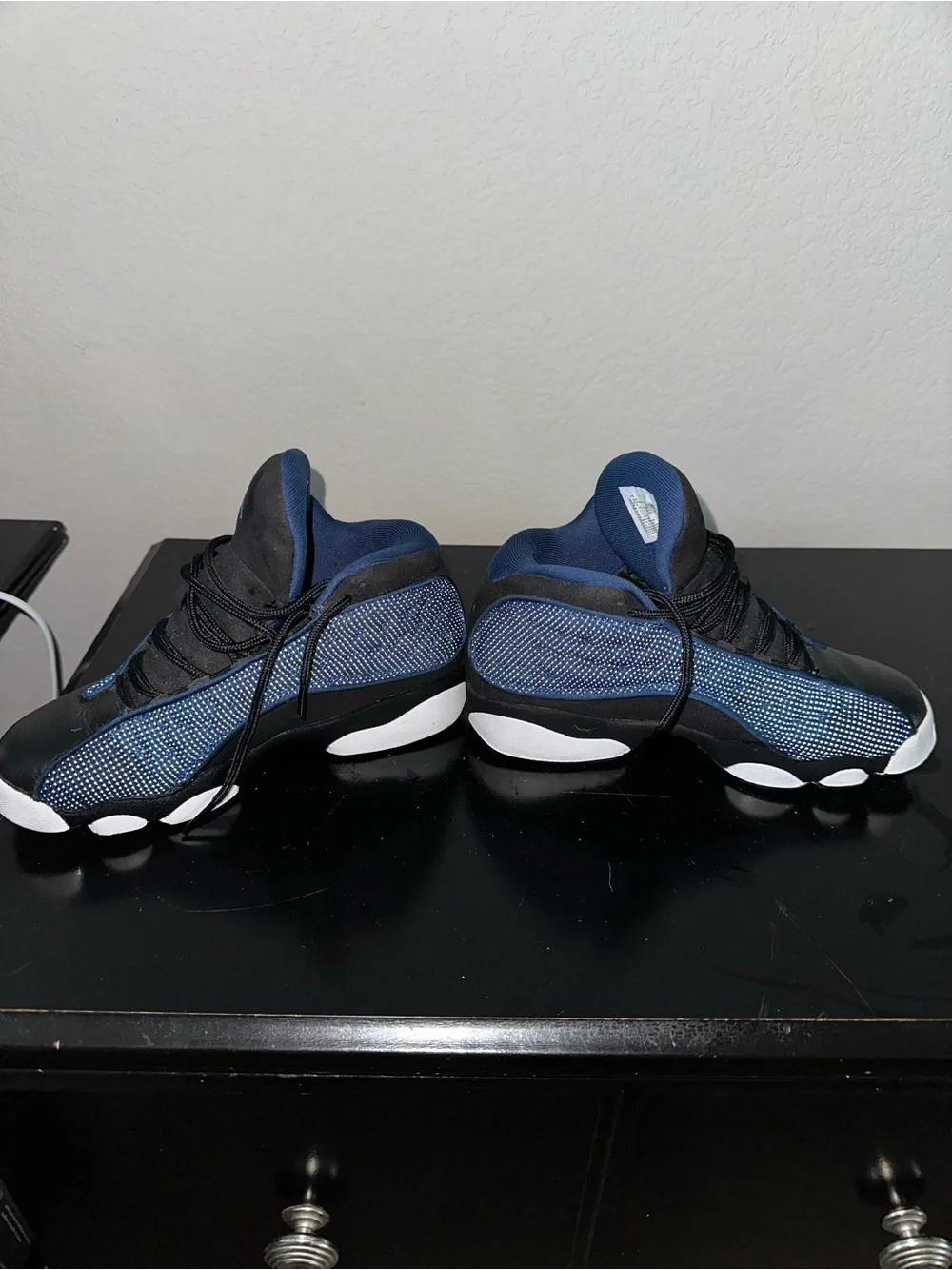 Jordan Kids Black and Navy Blue Basketball Sneakers